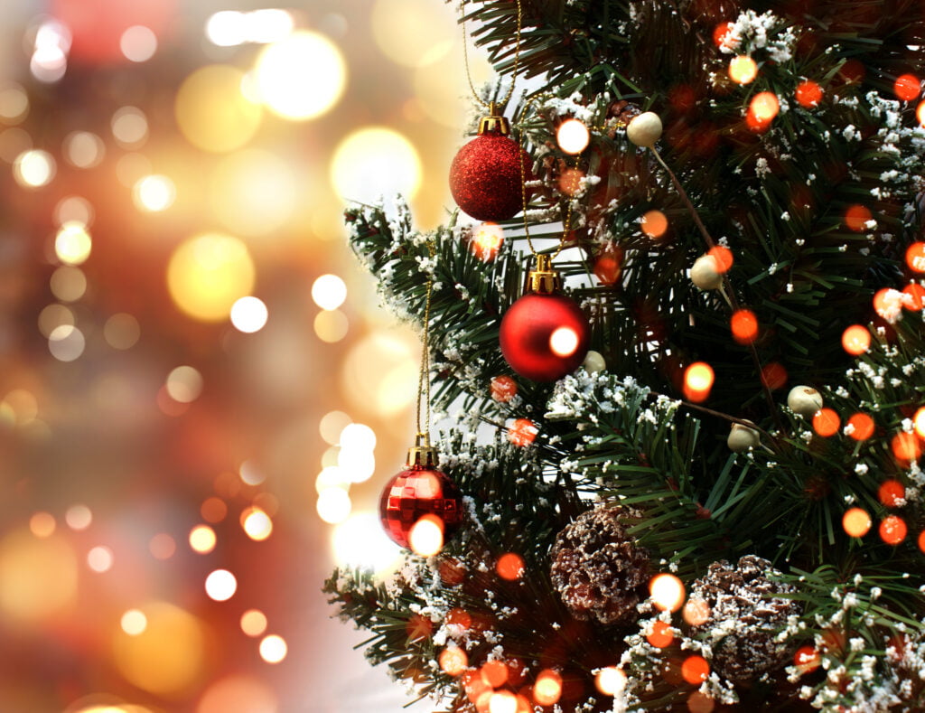 Sapin de noël sur le marché de noël de Rouen